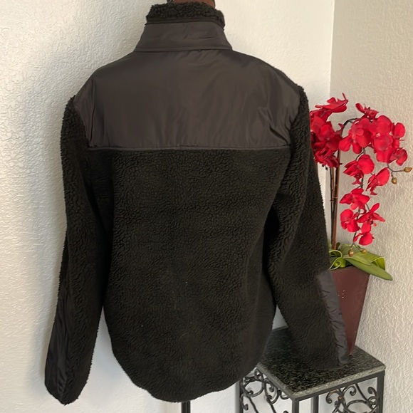 NWT Spyder Sherpa Militant Black Full Zip Teddy Jacket M - Picture 4 of 6